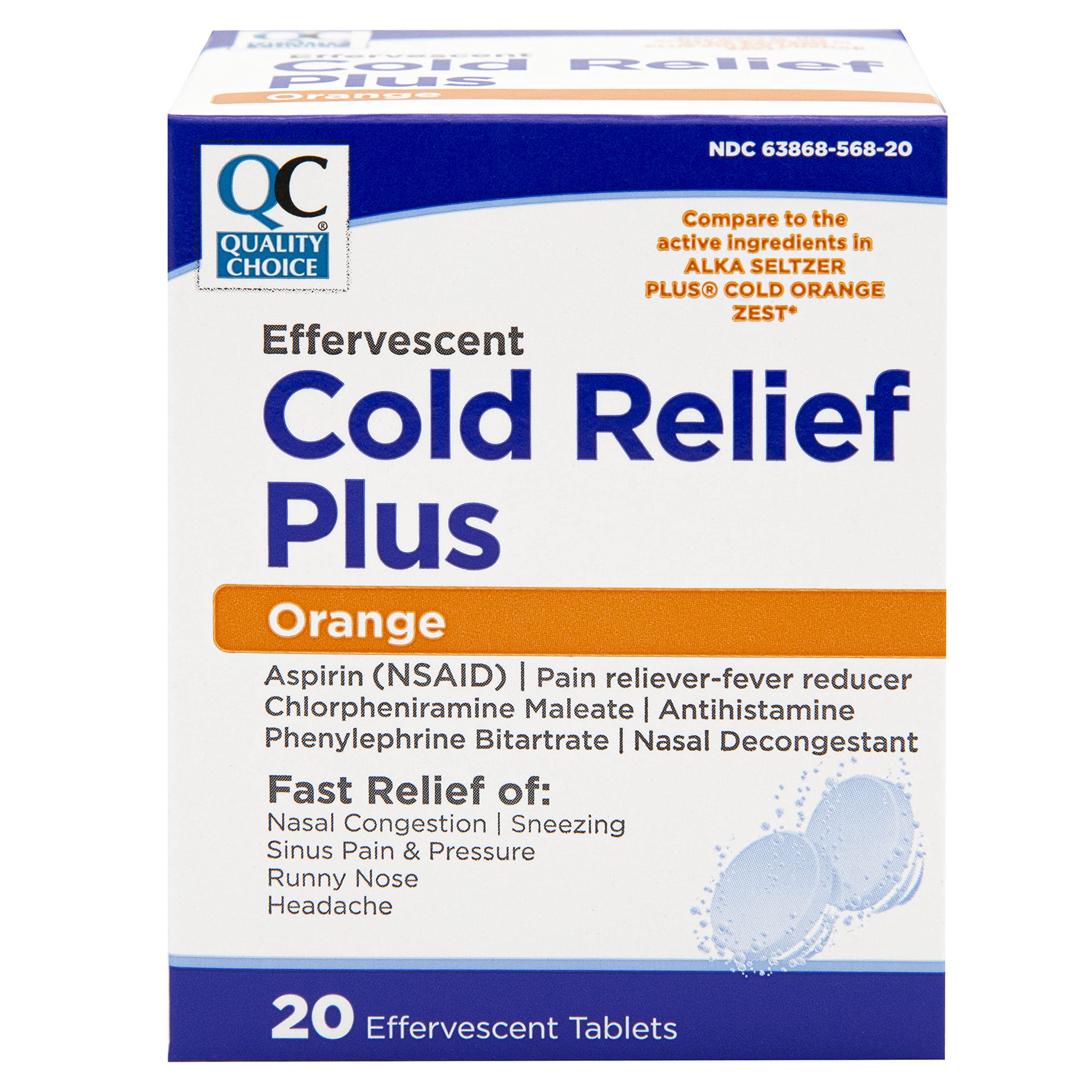 Mua Quality Choice Cold Medicine, Effervescent Cold Relief Plus Orange