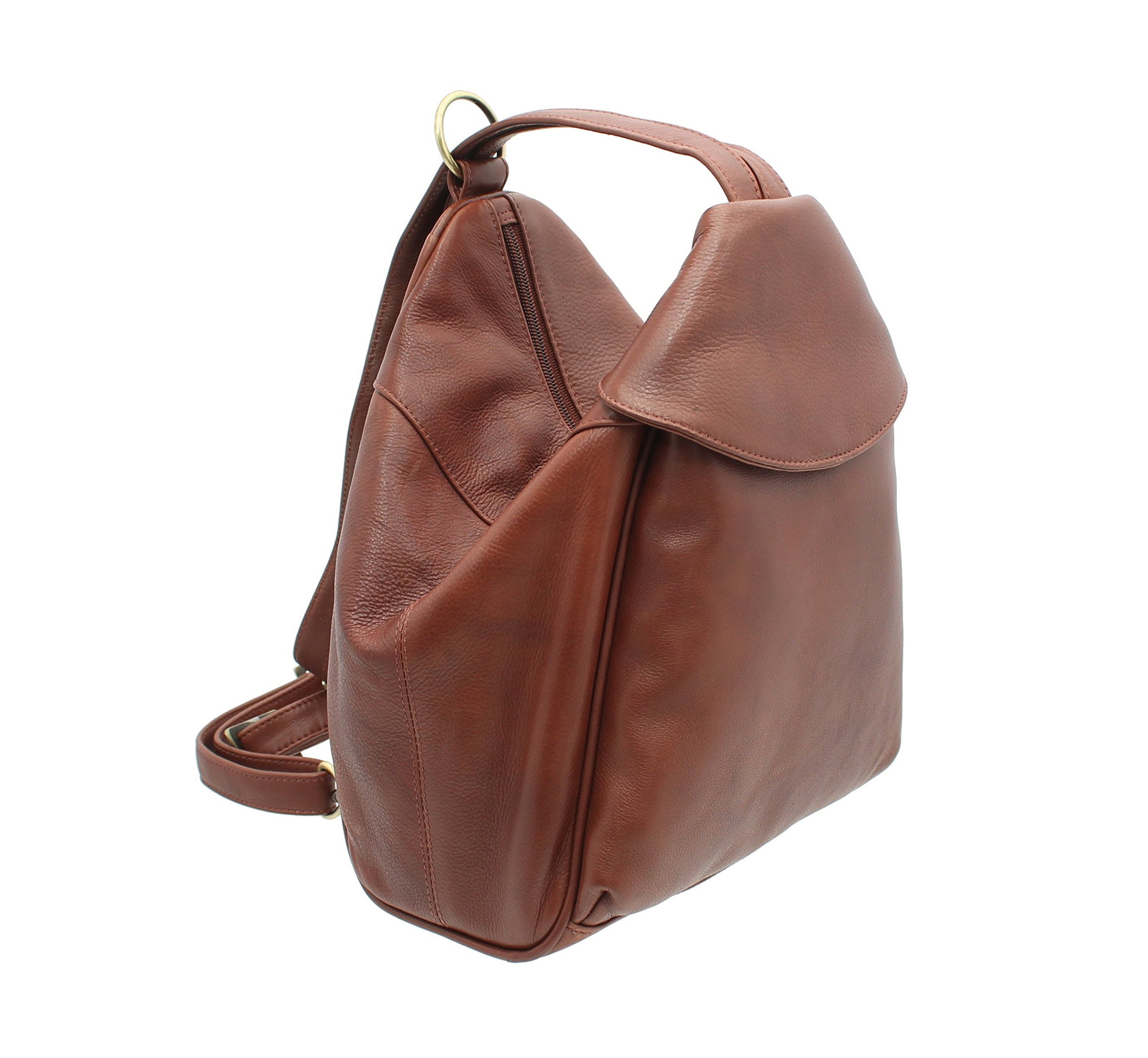 VISCONTI Leather Backpack Style 01721 Brown