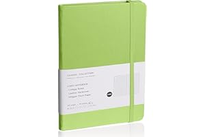 EMOMAS Lined Journal Notebook, (Grass Green), 160 Pages, Medium 5.7 inches x 8 inches - 100 gsm Thick Paper, Hardcover