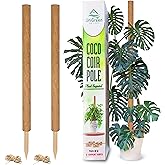 UNIGREEN 2Pack 87'' Large Premium Moss Pole, Coir Totem Poles for Big Indoor Plants, 47'' Moss Sticks for Monstera Plant Support, Plant Pole for Big Climbing Plants Indoor