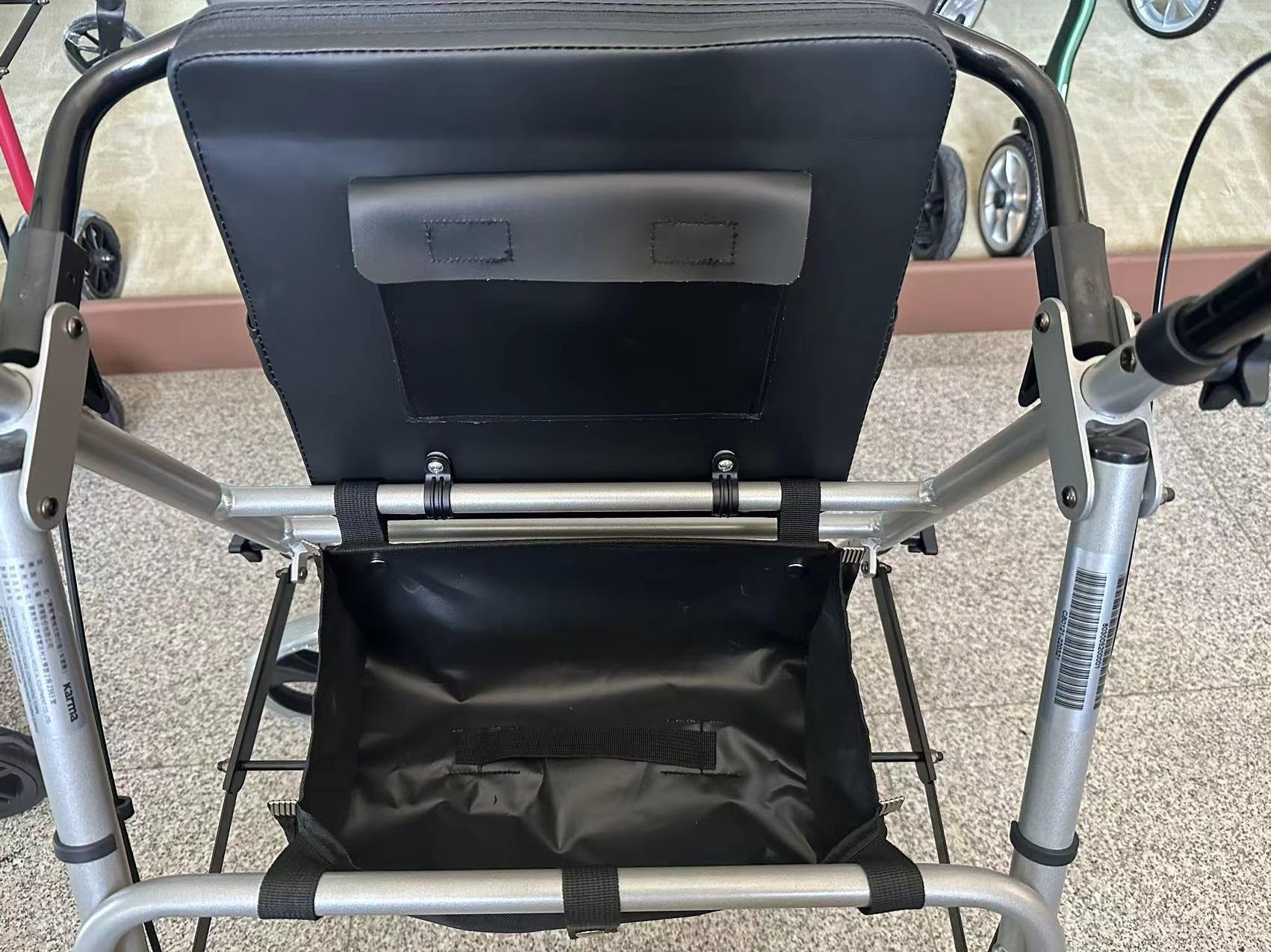 Photo 1 of Under Seat Tote Rollator Black Bag for Rollator Walker - Medical Storage Bag Replacement - Mobility Walker Accessories for Seniors