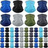 Jeere 40 Pcs Neck Gaiter Bulk Summer Face Mask UV Protection Face Cover Scarf Balaclava Bandana for Men Women Sports Running