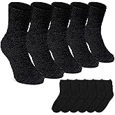 Suhine 12 Pairs Fuzzy Socks Winter Warm Socks Women Soft Stocking Plush Coral Fleece Gift for Christmas Winter Slipper Sleep