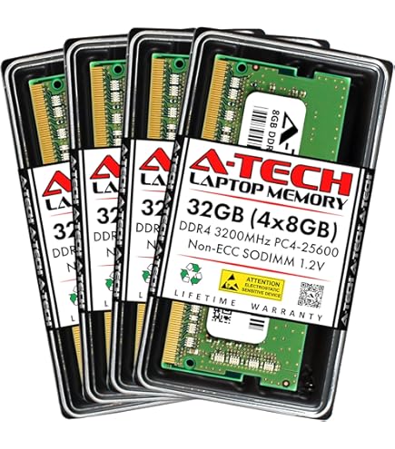 A-Tech 32GB (4x8GB) DDR4 3200 MHz UDIMM PC4-25600 (PC4-3200AA