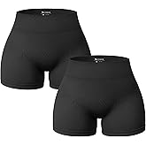OQQ Women 2 Piece Shorts Butt Lifting High Waist Tummy Control Yoga Athletic Workout Shorts
