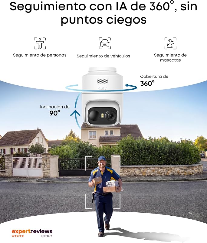 eufy by Anker eufyCam C37 Cámara Vigilancia WiFi Exterior 2K Solar