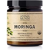 Anima Mundi Apothecary Moringa Leaf Powder - Pure Organic Rainforest Superfood - Energy Support Supplement, Natural & Non-GMO Green Powder (6oz / 170g)