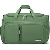 MILADA Carry On Luggage Bags for Travel Lightweight Personal Item Travel Bag Foldable Large Duffle Bag for Travel Tote Overnight Bags for Women Mens Weekender Bags, Forest Green