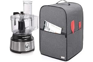 Luxja Food Processor Cover Compatible with Cuisinart and Hamilton Beach 10-14 Cup Processor, Food Processor Dust Cover with A