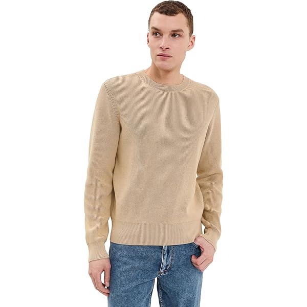 Theory Men's Crew Neck Sweater in Merino Wool, Black, S at
