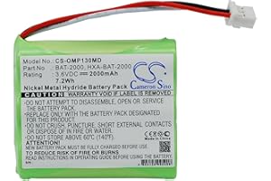 Cameron Sino Battery for OMRON HBP-1300, HBP-1300 Blood Pressure monito PN:OMRON BAT-2000, HXA-BAT-2000 2000mAh / 7.20Wh