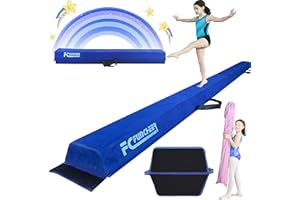 FC FUNCHEER 6FT/9FT Folding Balance Beam for Kids ages 3-15- Foldable Gymnastics Floor Beam,Anti-Slip ,Carrying Bag, Faux Suede Covered,EVA foam,Gymnastics Equipment for Kids Training At Home,School,Gym Center
