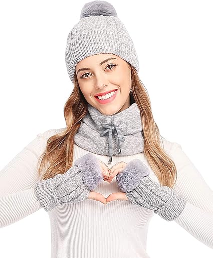 womens knit hats and scarves