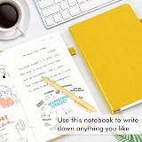 Feela 5 Pack A5 Notebooks Hardback Ruled Lined 128 Pages 21x13 cm Yellow view 4