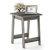 Furinno Beginning End Table, French Oak Grey | H-Legs, Soft Edges, Easy Assembly, 1-Pack, Wooden Leg, Night Stand, Bedside Table, for Living Room, Bedroom