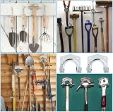 GOYADA 24 Pcs Metal Tool Hooks Heavy Duty U Shaped Wall Mount Organization view 7
