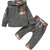 Toddler Baby Boy Clothes Infant Newborn Boy Outfit Long Sleeve Hoodie Sweatshirt Pants Fall Winter Clothes Set