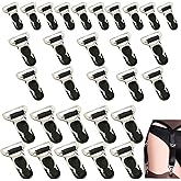 ArrErr 30 Pack Garter Belt Clips Replacement Strap End Hooks Clasp Buckle Holder Stocking Grips for Corset Leg Suspender Skirt Knee Socks Stays Elastic Belts 3 Sizes Width 10mm 12mm 15mm