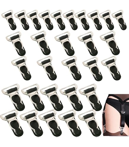 Amazon.com: GSHLLO 100 PCS Plastic Garter Clips Garter Belt Clips Hooks  Corset Suspender Clips Stocking Clips Sewing Fasteners for Women ( Transparent) : Clothing, Shoes & Jewelry