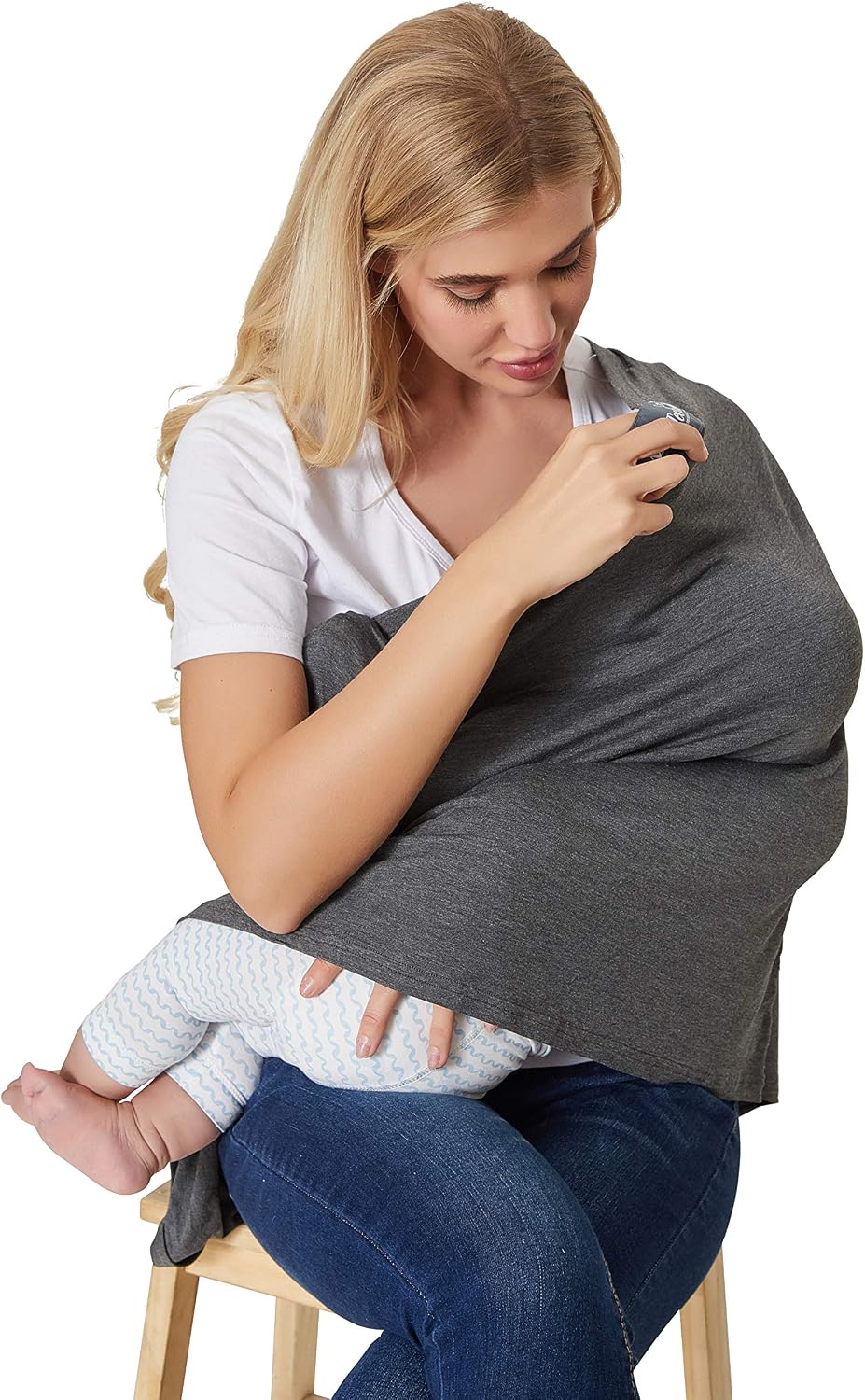 Neotech Care Baby Nursing Cover Breastfeeding Scarf - Soft Fabric - Red Burgundy - Image 5