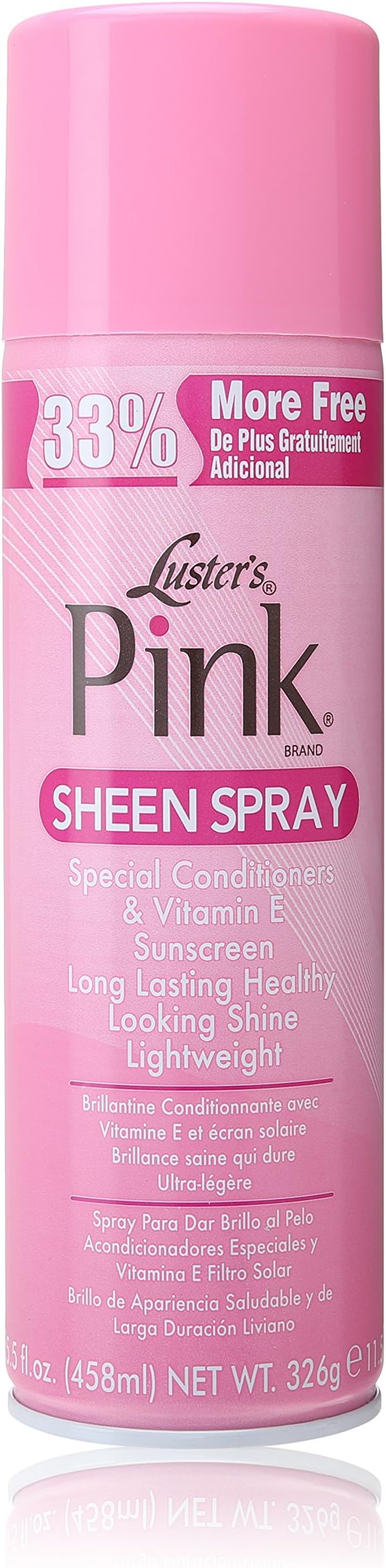 Lusters Pink Sheen Spray 458ml 15.5 fl oz Frizz Control Shine Mink Wheat Germ
