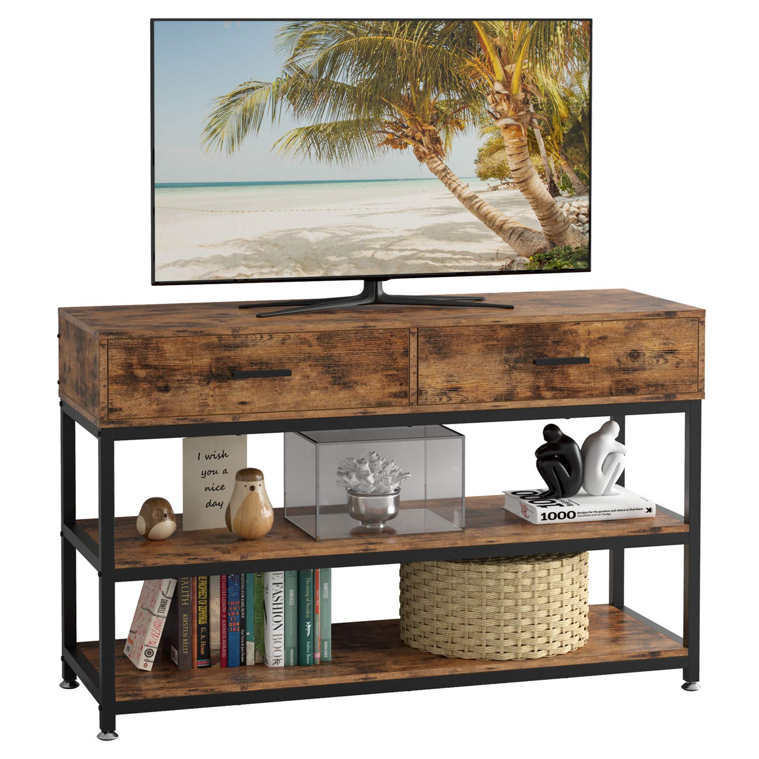 IRONCK TV Stand for 55 Inch TV with Drawers, Entertainment Center TV