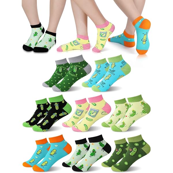 6 Paar Lustige Gurkensocken – Mit Geschenkbox & Sprüchen Wie „Just Dill With It“ – Für Frauen & Männer
