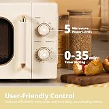 COMFEE 20L 700W Cream Compact Microwave Oven CMO-M202NC(CM) view 2