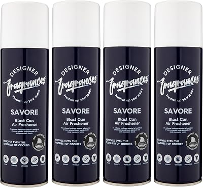 Designer Fragrances Savore Blast Can Air Fresheners 4 Pack 300ml