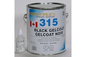 Black Gelcoat Brushing 3.78L Unwaxed c/w Hardener