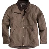 DRI DUCK Rambler Men's Cotton Canvas Hoodless Work Jacket, 5091, Large, Tobacco