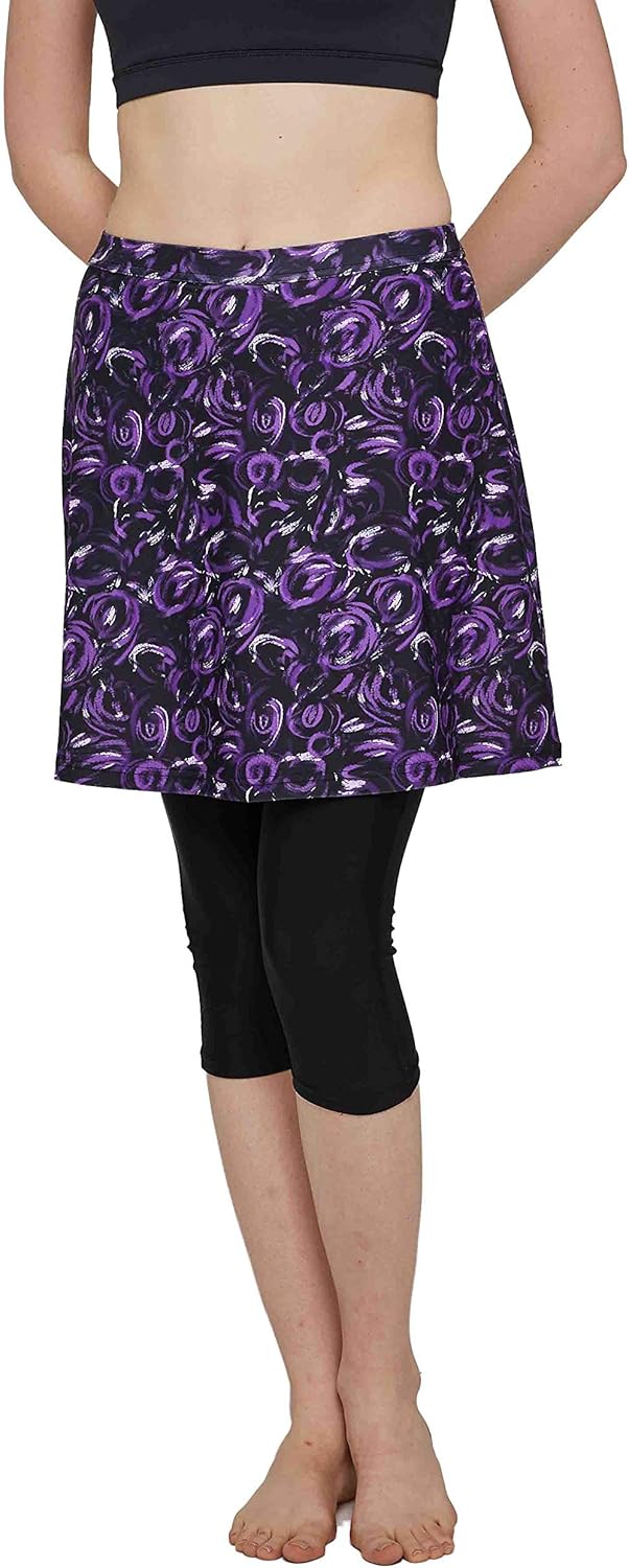 HonourSex Women Swim Skirt with Leggings Modest Swimsuits Plus Size