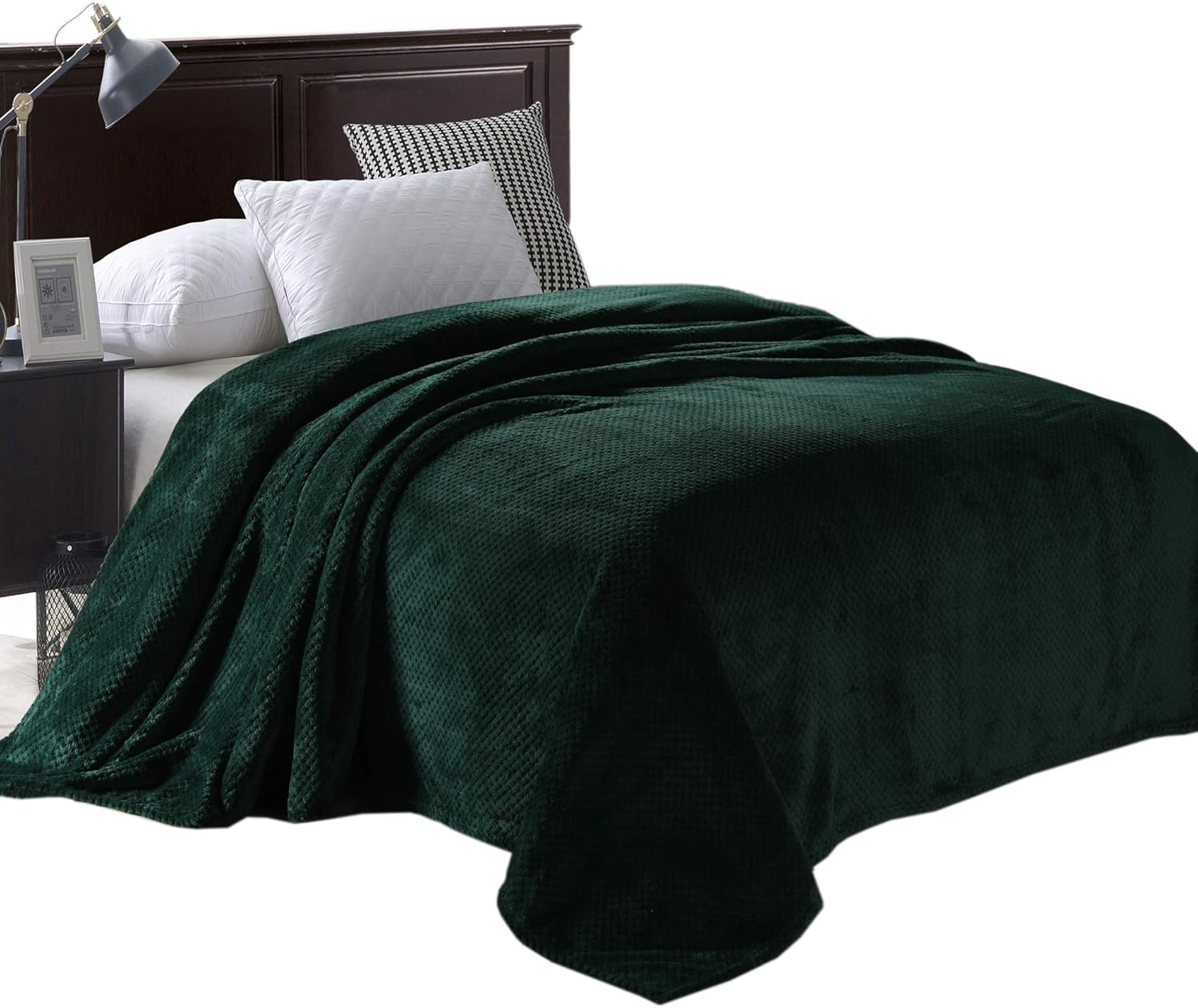 Exclusivo Mezcla Fleece Bed Blanket King Size, Super Soft and Warm Blankets for Couch Sofa and Bed Waffle Textured, Cozy
