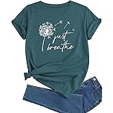 GRTXIN Plus Size Dandelion Graphic Tees for Women Sunflower T Shirt for Women O Neck Short Sleeve Top Tees