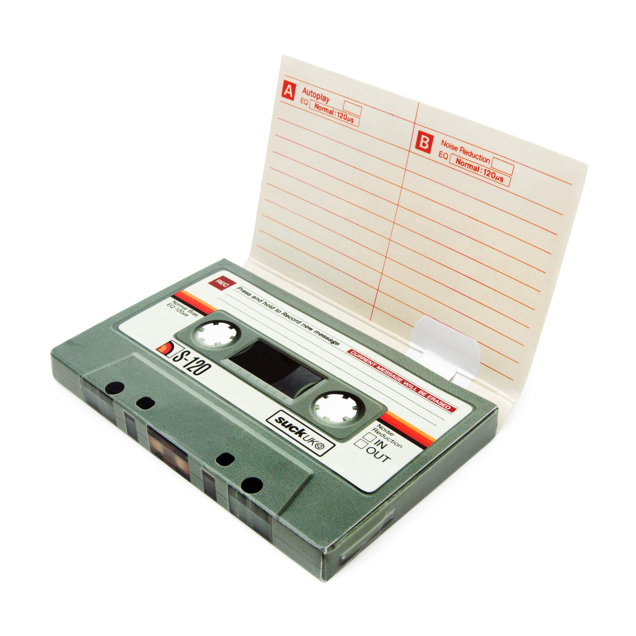 Suck UK Recordable Card | Recordable Greeting Card | Send A Sound | Singing Birthday Cards | Cassette Tape | Record Your Own Message | Blank Greeting Cards | Personalized Voice Recording | Music Gift โ image 1