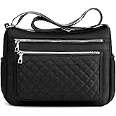 RNIEGA Crossbody Bag for Women Roomy Nylon Shoulder Bag Lightweight Zipper Daily Bag with Pockets for Travel with 3 Styles