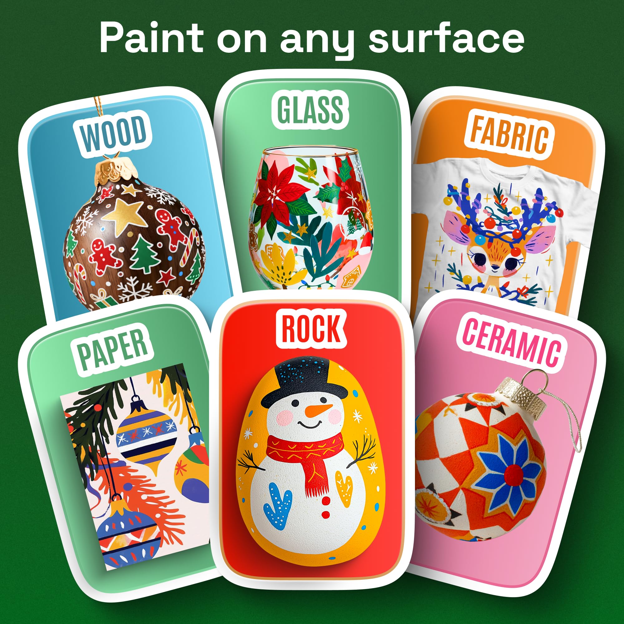 ARTISTRO 24 Acrylic Paint Markers for Rock, Fabric, Wood, Glass, Craft, Decoration - Dual-Tip Paint Pens - Stocking Stuffers, Christmas Gift Idea for Teens, Grandkids, Kids - Art Supplies