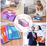 Vicloon A4 Plastic Wallets 5pcs Translucent Folders with Snap Closure view 7