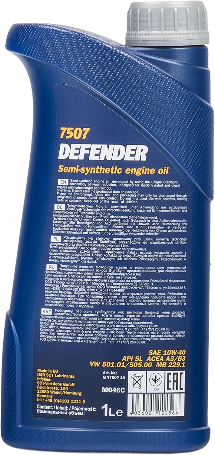 MANNOL SL/CF Defender 10W40 1 L, 1 litre - Image 3