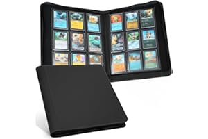 GERMUN Toploader Binder, Holds 324 Toploaders, 9 Pocket Top Loader Binders with Sleeves for 3 x 4'' Toploaders, Double-Sided Pocket Top Loader Storage Binder, Trading Card Binder - Diamond Black