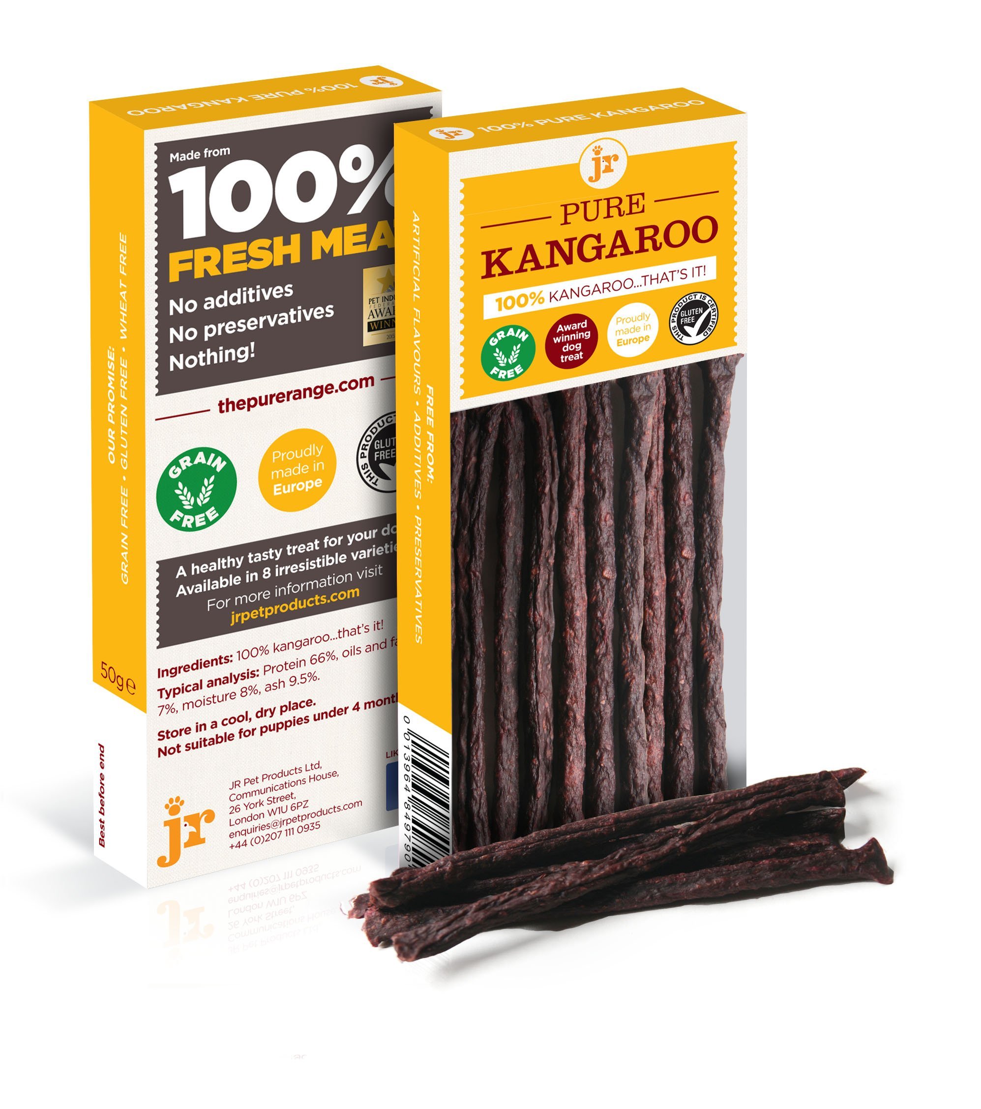 Pure kangaroo Dog Treat Sticks 50g Gluten Free