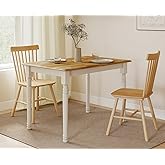 chairus 43" Wood Dining Table for 2-4, Rectangular Kitchen Table with Turned Leg, Modern Farmhouse Dining Room Table for Smal