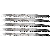Caliastro 9-Inch Stainless Steel Frozen Meat Bone Cutting Saw Blades for Reciprocating and Sawzall Saws 5-Pack