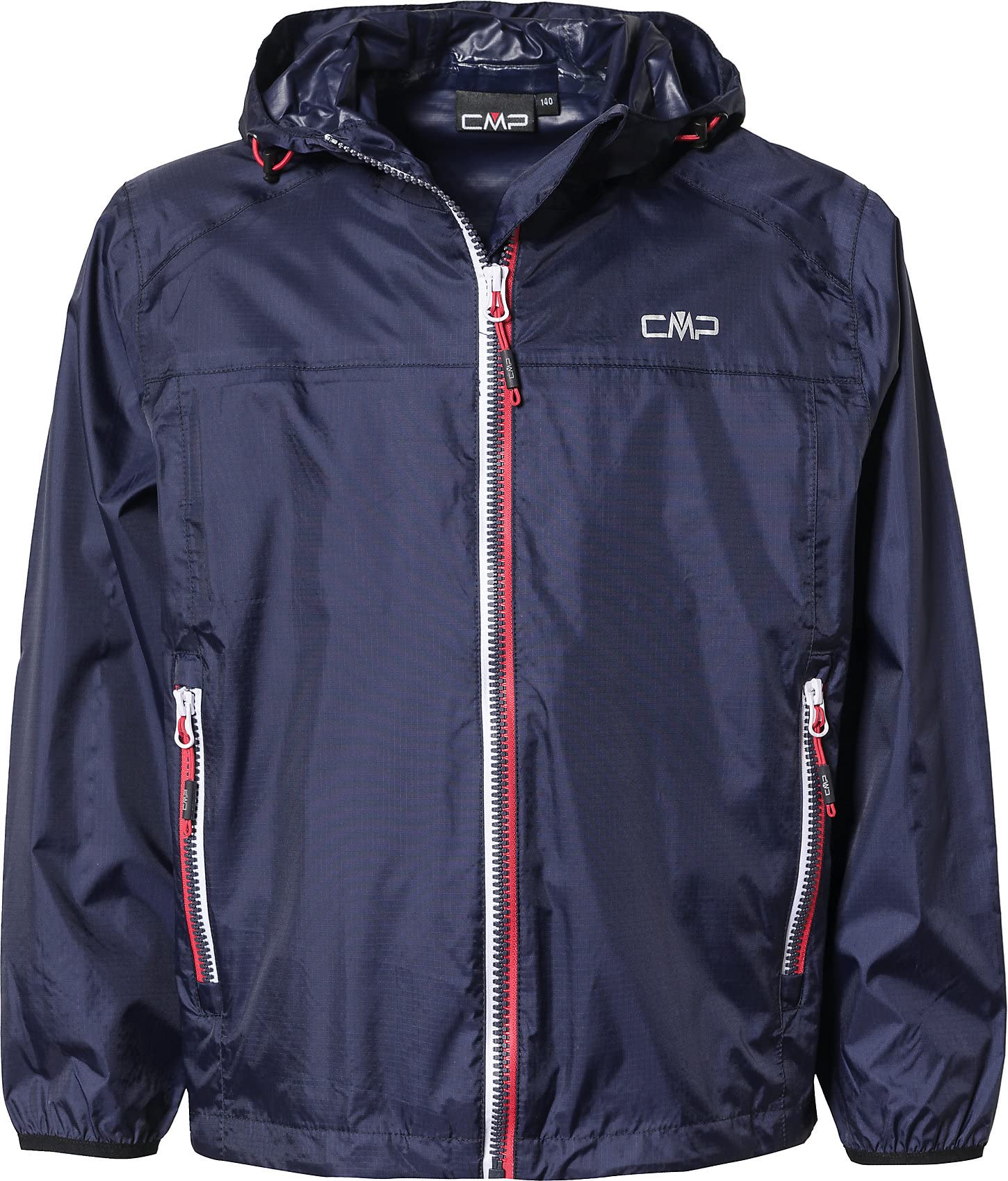 CMP - Kid Jacket Rain Fix Hood, Navy, 104