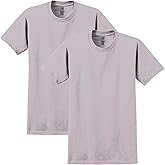 Gildan Ultra Cotton Tshirt, Style G2000 2-Pack, Ice Grey (2-pack), Medium