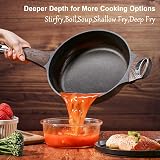 SENSARTE 30cm Deep Nonstick Frying Pan 4.7L with Lid Induction Friendly view 7