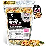 Ramen Bae Seafood &amp; Veggie Mix Ramen Toppings - Low Fat, Low Sodium | Dehydrated Ramen Toppers, Add Ins, Mix Ins for Ramens, Noodles, Soup, Fried Rice - Easy To Prep, Up To 20 Servings