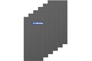 LCEAI Iron On Patches for Clothes, Fabric Patches - Inner Denim Repair, Decorative Clothing & Various Fabric Repairs (6 Pack, 4x8.9 Inches, Dark Grey)