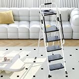 KINGRACK Folding 5-Step Ladder 800 lbs Capacity Safe Lock Handrail Tool Tray view 8