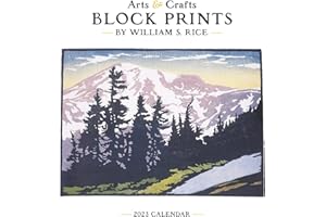Arts & Crafts Block Prints by William S. Rice 2023 Wall Calendar